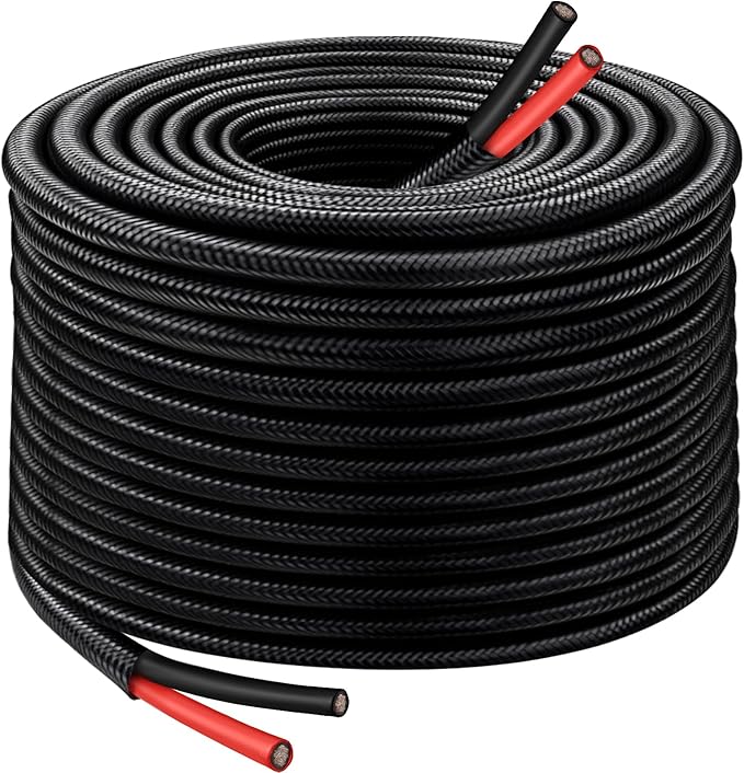 XRDS -RF 8AWG Solar Extension Cable 100FT with Flame-Retardant Protective Sleeving Tinned Copper PV Wire Flexible Outdoor Photovoltaic Cable for Solar Panel RV Boat Off-Grid System
