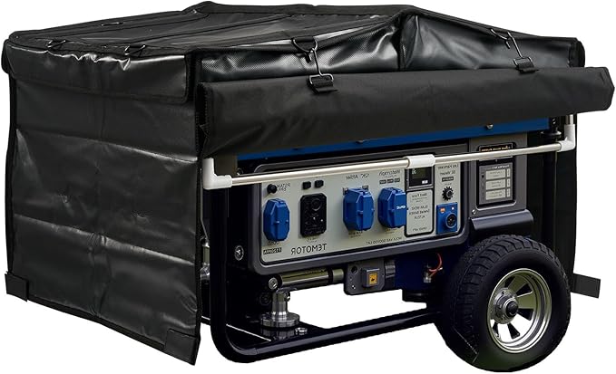VEVOR Generator Running Cover 34 x 26 x 21 Inch Waterproof Universal for Most Generators 3500-12000 Watt Generator Tent while running with Heavy Duty Thicken 420D Oxford Fabric Black