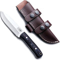 GCS Handmade Micarta Handle D2 Tool Steel Tactical Hunting Knife with leather sheath Full tang blade designed for Hunting &amp EDC GCS 185