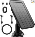 Updated Version 2Pack Trail Cameras Solar Panel 12V/1A 6V/1.5A with Build-in 4000mAh Rechargeable Lithium Battery IP66 Waterproof Hunting Accessory Compatible with Hunting Game Cameras or Deer Feeder