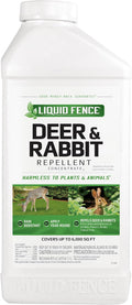 Liquid Fence Deer And Rabbit Repellent Concentrate 40 Ounces Apply Year-Round