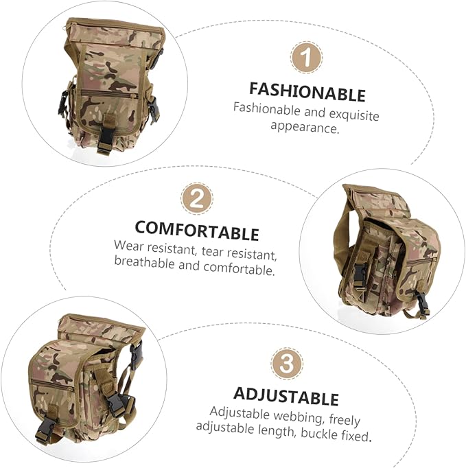 Tactical Leg Bag Hiking Thigh Pack Oxford Fabric Outdoor Fanny Pack for Men