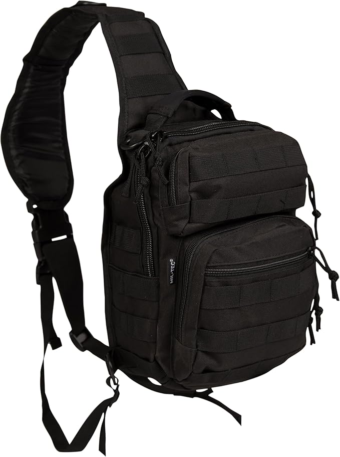 Mil-Tec by Sturm Single Strap Assault Pack Black Small 14059102