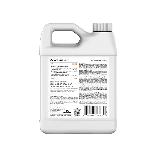 Athena IPM Plant Pest Control Solution | Broad Spectrum Fungicide &amp Insecticide for Indoor and Outdoor Plants | Supports Control of Spider Mites Powdery Mildew and Common Plant Pests | 32 Ounce