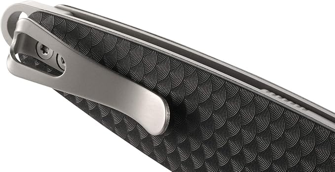 CRKT Dually Folding Carry Knife: Plain Edge Folder with Slip Joint - Everyday Carry Folded Knife Black Glass Reinforced Nylon Handle with Lanyard Hole Bottle Opener 7086