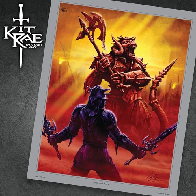 Kit Rae Black Legion War Axe - Special Edition | 19 1/2 420 Stainless Steel Blade | Leather-Wrapped Grip | Solid Metal Fittings with Back Spike | Includes Art Print &amp Certificate | 36 Overall