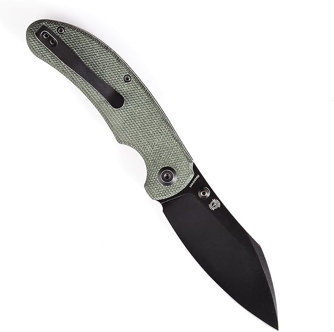 KANSEPT Nesstreet Pocket Folding Knife for Men EDC Camping 3.58'' CPM-S35VN Material With Green Micarta Handle Everyday Carry K1039A3