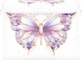 MNSRUU Containers Baskets with Lids Dreamy Purple Butterfly Foldable Storage Bins Organizer with Lid Collapsible Storage Boxes for Home Bedroom Closet Office