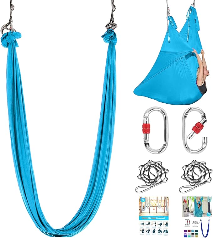 5.5 Yards Aerial Silk Swing Outdoor Hammock Aerial Yoga Swing For AdultsAerial Yoga Hammocks for outside