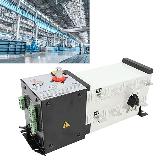 Dual Power Automatic Transfer Switch AC400V 2 in 1 Out Isolated Power Transfer Switch for Generator (200A)