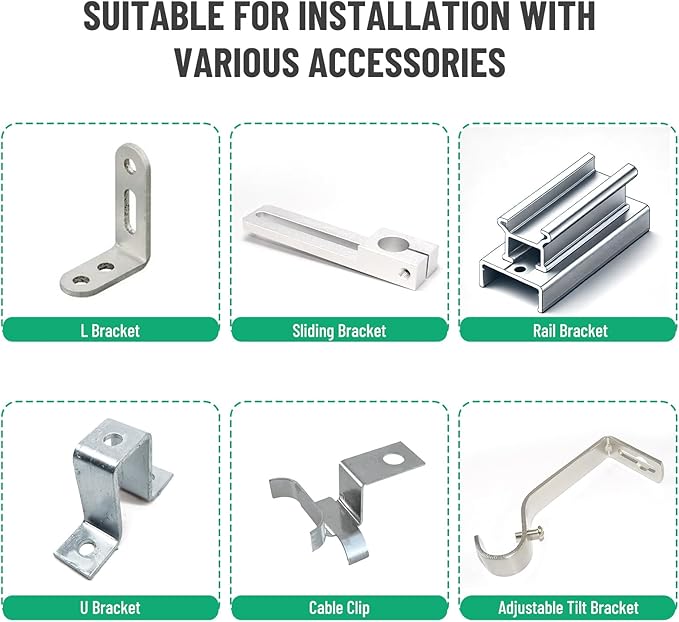 48PCS Standing Seam Roof Clamps Metal Roof Fixing Clamps Racking Bracket for Solar Panel Module Installation Starlink Base Heat Cable and Snow Guard Attachment