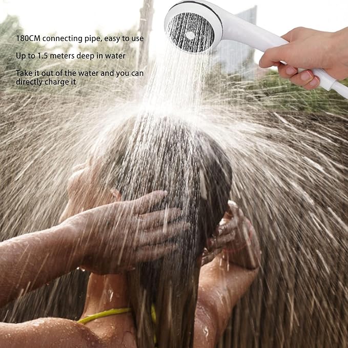 Portable Shower Rubber Hose Wearing a Regulating Valve Camping Shower 1.5 Meters Deep in Water Portable Outdoor Shower for Camping Outdoor