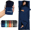 JAICOM Sleeping Bag Liner Travel Sheets &amp Adult Sleep Sack Ultralight and Portable Summer Sleeping Bag - Ideal for Backpacking Hotels and Hostels Business Trips Camping