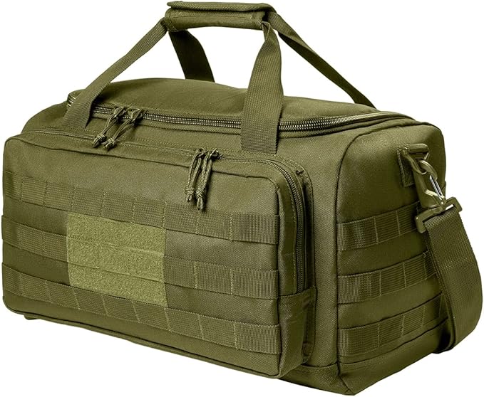 Tactical Gear bag Heavy Duty Duffel Gym bag/Tactical Backpack Custom Embroidered with your own text (Olive Drab Green)