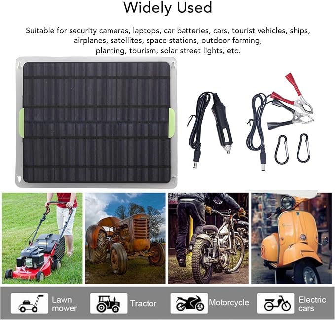 TOPINCN 20W 12V Solar Panel Kit Solar Charging Panel Solar Panel Car Battery Charger Trickle Charger Maintainer for Car Boat Motorcycle Automotive RV Home System