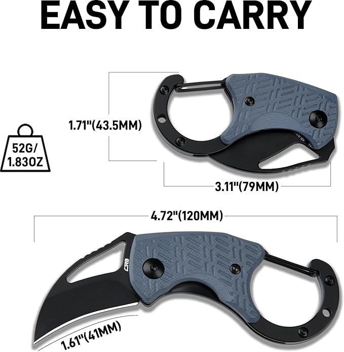 Small Pocket Knife for Men CJRB Anansi(1964) Folding Knife with 1.61'' AR-RPM9 Steel G10 Handle EDC Knife for Men(1964 Blue)