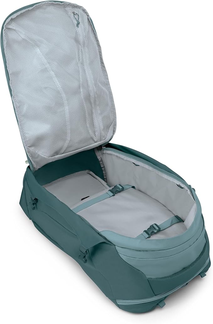 Osprey Farpoint 40L Men's Travel Backpack - Carry On Bag with Laptop Sleeve and Toiletry Pocket Cascade Blue/Torrent Blue