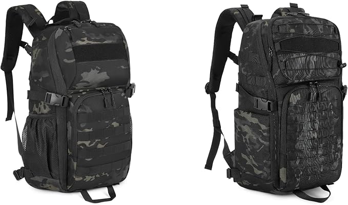 HUNTVP 25L &amp 35L Tactical Backpack Military MOLLE Bag Army Tactical Laptop Backpack 3 Day Pack Military Gear Camping Hiking Outdoor Rucksack Camo