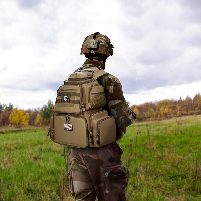 TIDEWE Tactical Range Backpack Bag for Gun and Ammo with Pistol Case
