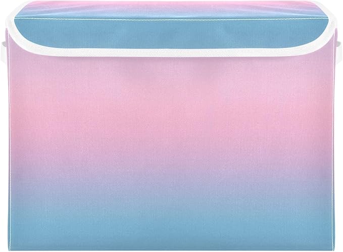 Gradients Storage Bin with Lid Stackable Box Storage Quart Storage Bin for Dorm Room Office Basket