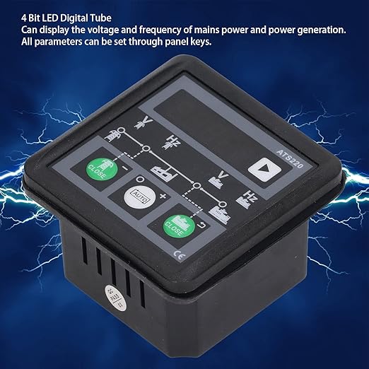 Automatic Transfer Switch ATS Controller IP54 LED Display 30-300V for Reliable Power Transfer and Generator Backup Systems