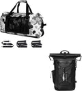 65L Waterproof Duffel Bag and 35L Heavy Duty Waterproof Backpack - Roll-Top Floating Dry Bag Backpack for Kayaking Rafting Boating