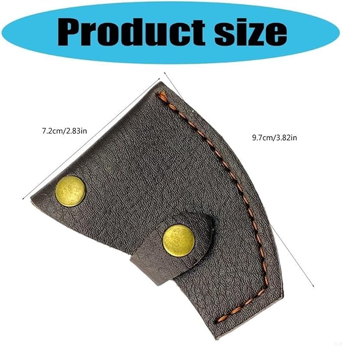 PU Leather Axes Sheath Waist Mount Axes Head Cover with Button Clip Hatchets Sleeve for Outdoor Camping Blade Protection