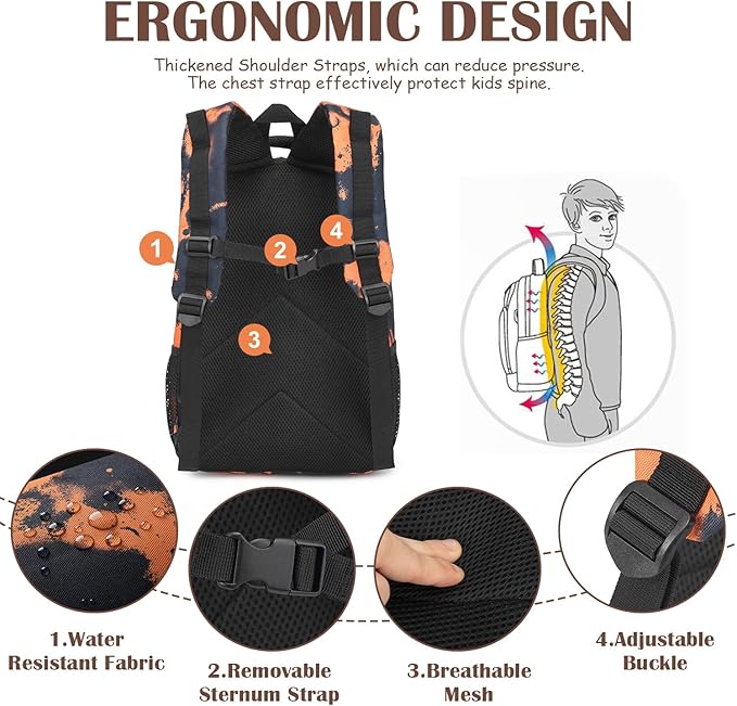 Kids Tactical Backpack Army Molle Bookbag Military Boys Backpack for School Outdoor Camping Mars CM