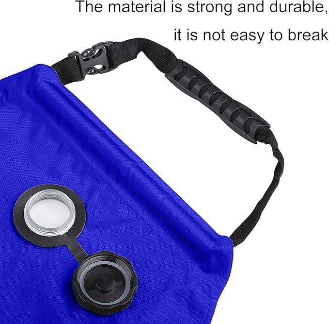 ALI2 Solar Shower Bag 5 Gal/20L Solar Heating Camping Shower Bag with Removable Hose&ampOn-Off Switchable Shower Head for Camping Traveling Hiking Beach Swimming
