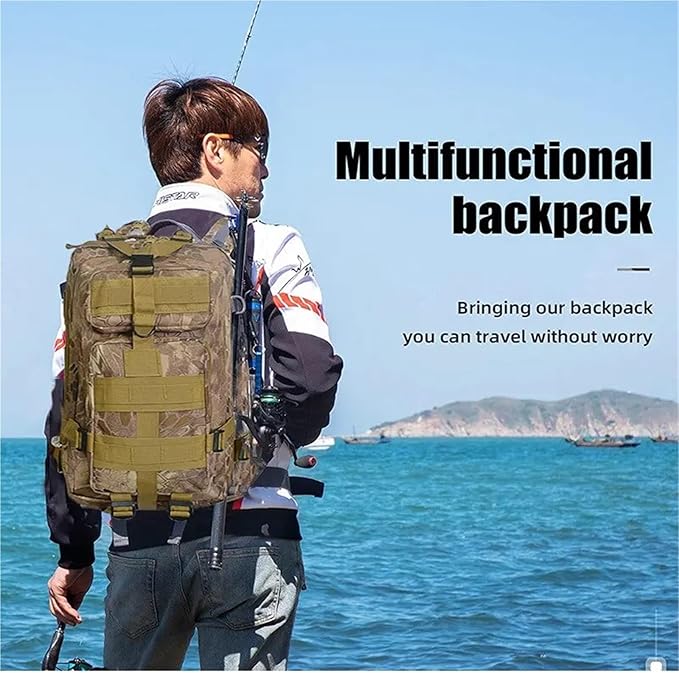 Classic Tactical Backpack Travel Sports Camouflage Bag Fishing Hiking Nylon 3P Pack Bag Outdoor Climbing Hunting Rucksack
