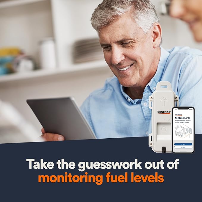 Generac 7009 LTE Propane Tank Fuel Level Monitor - Real-Time Gauge Mobile Link Integration - Avoid Run-Outs - Compatible with Generac Generators - Reliable 4G LTE Coverage