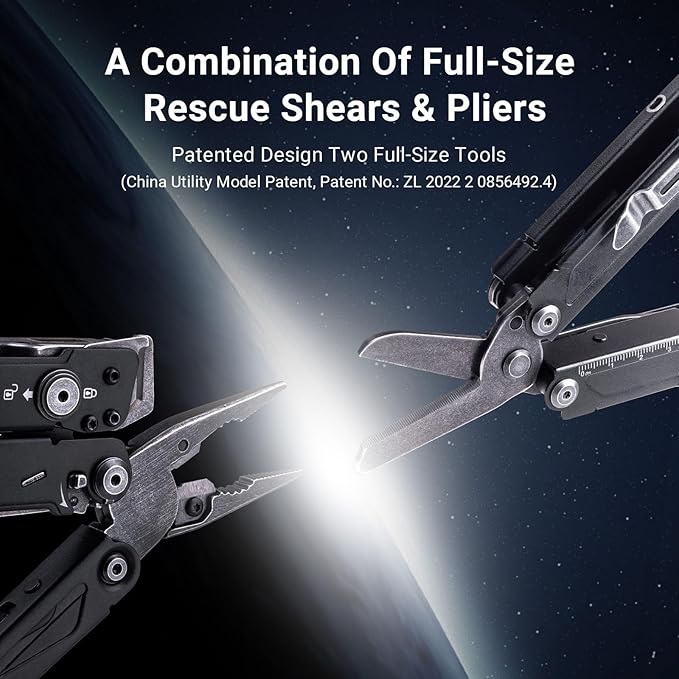 NEXTORCH PIONEER 14-IN-1 Multi-tools Full-SizeVersatile Multi-tool Set with Scissors Needle Nose Pliers Pocket Clip Multi-tool