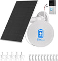 4W Solar Panel for Ring Doorbell Built-in 5200mAh Battery Compatible with Ring Video Doorbell 3 3 Plus 4 &amp Battery Doorbell Plus - IP66 Waterproof 13.1ft Long Charging Cable