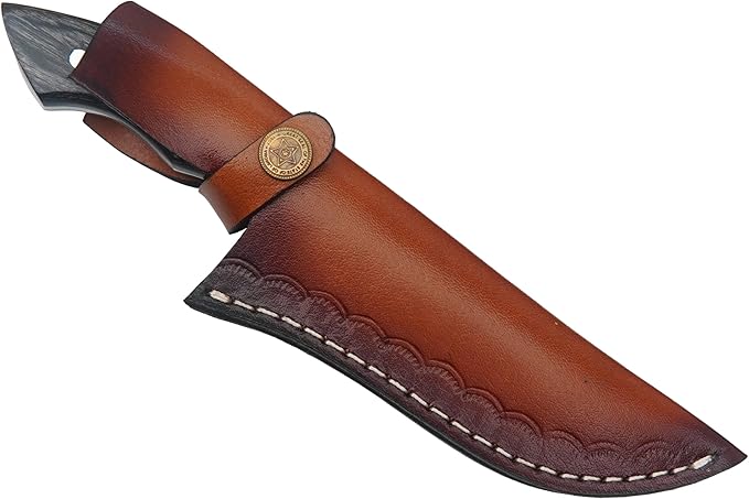 Fixed Blade Knife – Tracker Hunting Knife With Sheath - Tactical Survival Knife For Men - Full Tang High Carbon Steel - For Camping and Outdoor Use