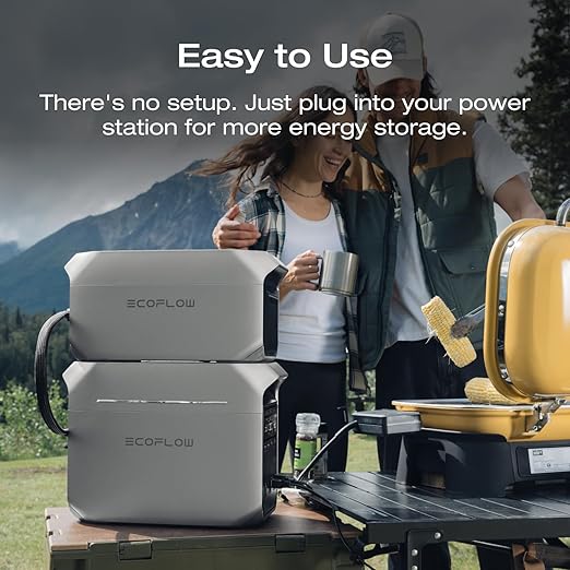 EF ECOFLOW Delta 3 Series Smart Extra Battery 1024Wh LiFePO4 Expansion Battery for Power Station Delta 2/Delta 3/Delta 3 Plus/Delta 3 1500