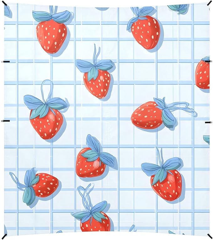 ALAZA Beautiful Strawberry Pattern Beach Tent Sun Shelter Portable Canopy Sunshade for Outdoor Camping Picnics Backyard Fun 10x9 ft