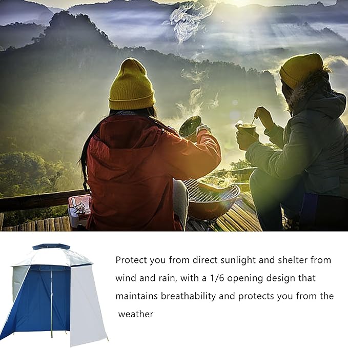 Waterproof Portable Sports Umbrella Tent Semi-Circular Fishing Umbrella Shade with UV Protective Surround Cloth Outdoor Sun Rain Parasol Shelter for Camping Beach Hiking and Fishing Accessories