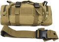 DLP Tactical Compact Range Bag/MOLLE Compatible EDC Bug Out Bag/Waist Pack (Coyote)