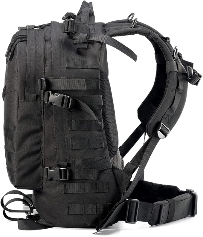 vAv YAKEDA Military Tactical Backpack Large Army 3 Day Molle Bag Backpacks (Black)