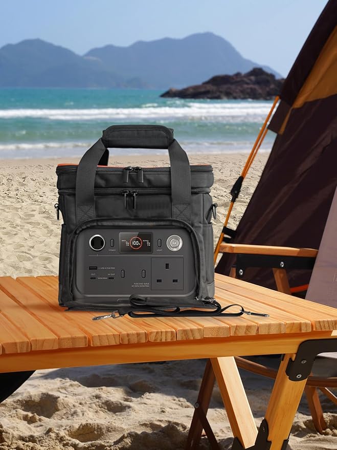 Carrying Case For Jackery Explorer 160/240/300 Portable Power Station BagWaterproof Fabric Multi-Layer StorageUpper Compartment For Storing Charging AccessoriesCharge By Opening The Front Pocket