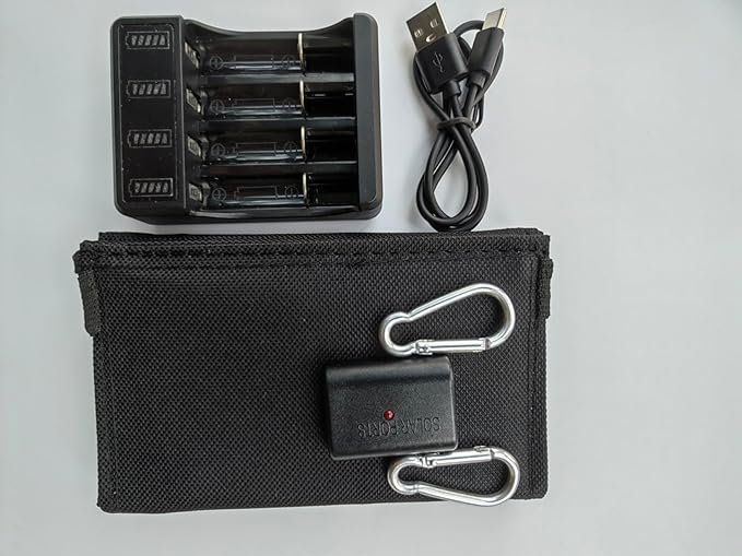 Solar Charger with 6 Watt Portable Solar Panel for 1.2V AA &amp AAA Ni-MH Ni-CD Rechargeable BatteriesWith 6 Watt Solar Panel and 4-Bay USB AA &amp AAA Charger
