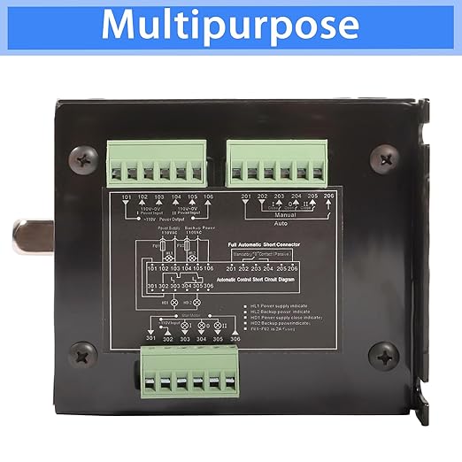 Dual Power Automatic Transfer Switch ATS 110V 100A Load Isolation Mechanical Interlock 4 Functions Office Factory Generator Changeover Type Buildings Shopping Malls Banks Actuating