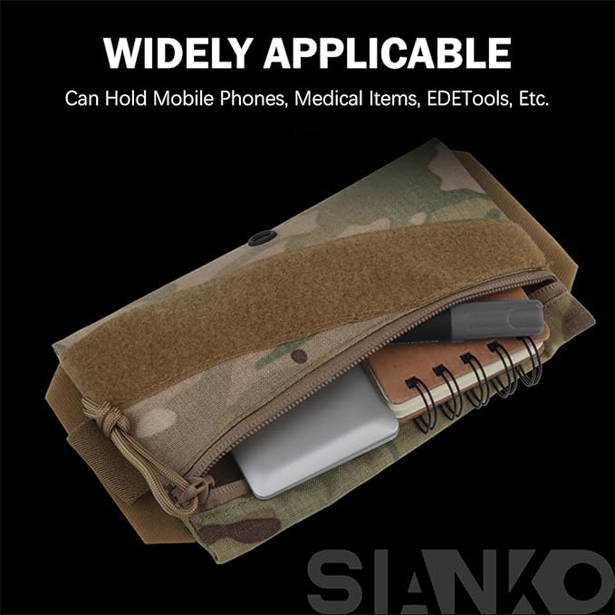 Tactical Vest Extension Small BagEDC Tool Admin Medical Emergency Storage Pouchfor Military Outdoor Airsoft Paintball Hunting