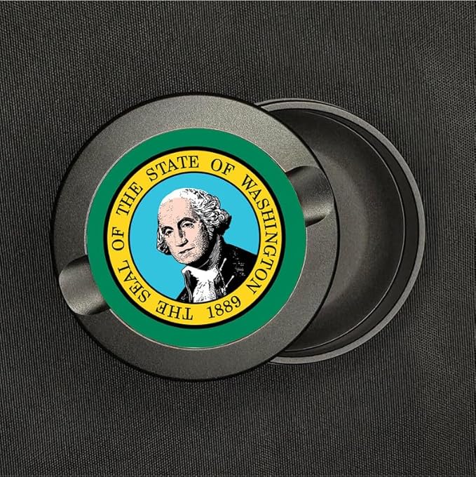Brotherhood Metal Zyn Container - Metal Zyn Holder - Zyn Metal Can - Metal Container for Zyn Holder - Metal Zyn Can Golf Gifts for Him - Zyn Containers for Golf - Washington State Flag