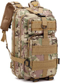 Men's 35L Hiking Backpack Oxford Cloth Outdoor Tactical Rucksack Large Capacity Camping Travel Daypack Duffel Bag (B/Multicolor)
