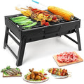 Uten Charcoal Grill BBQ Grill Folding Portable Lightweight smoker Grill Barbecue Grill Small desk Tabletop Outdoor Grill for Camping Picnics Garden Beach Party 17''x11.6''x 2.6''