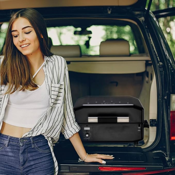 Z GRILLS ZPG-200APro Portable Tabletop Wood Pellet Grill and Smoker Digital Control 8 in 1 BBQ Grill for Outdoor Kitchen Backyard 202 Sq Inches of Cooking (Black)