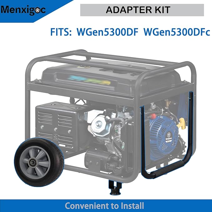 Portable Generator WGen5300 Series Never-Flat Wheel and Handle Kit Outdoor Power Equipment Compatible with WGen5300DF and WGen5300DFc