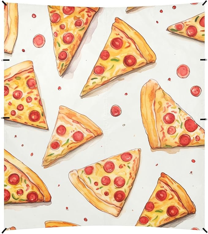 ALAZA Slices Pizza Beach Tent Sun Shelter Portable Canopy Sunshade for Outdoor Camping Picnics Backyard Fun 10x9 ft