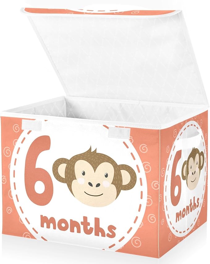 6_months Storage Bins with Lids Foldable Organizer Storage Storage Box with Lids for School Supply Dormroom Storage